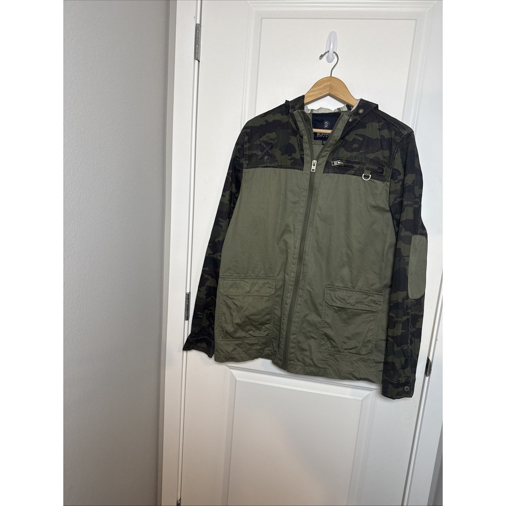 Buffalo David Bitton Full Zip Jacket‎ XL Camo Print With Hood